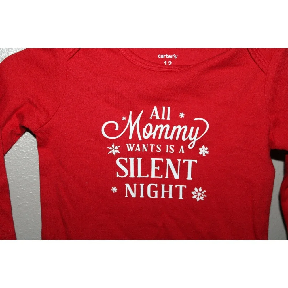 Carter's baby girls boys shirt My First Christmas shirt NEW with tags 12 months